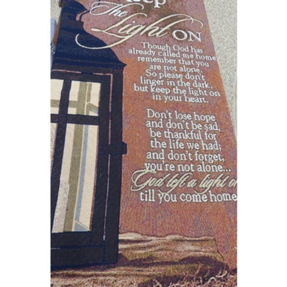 Lantern Keep the Light On Alda Maria Throw Blanket Dicksons‎ Grief Loss Comfort
